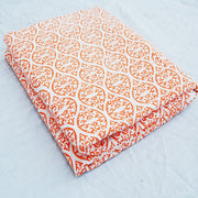 Natural Cotton Wooden Block Printed Dress Fabric